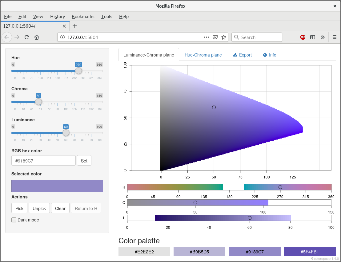 HCL-Based Color Palettes • colorspace