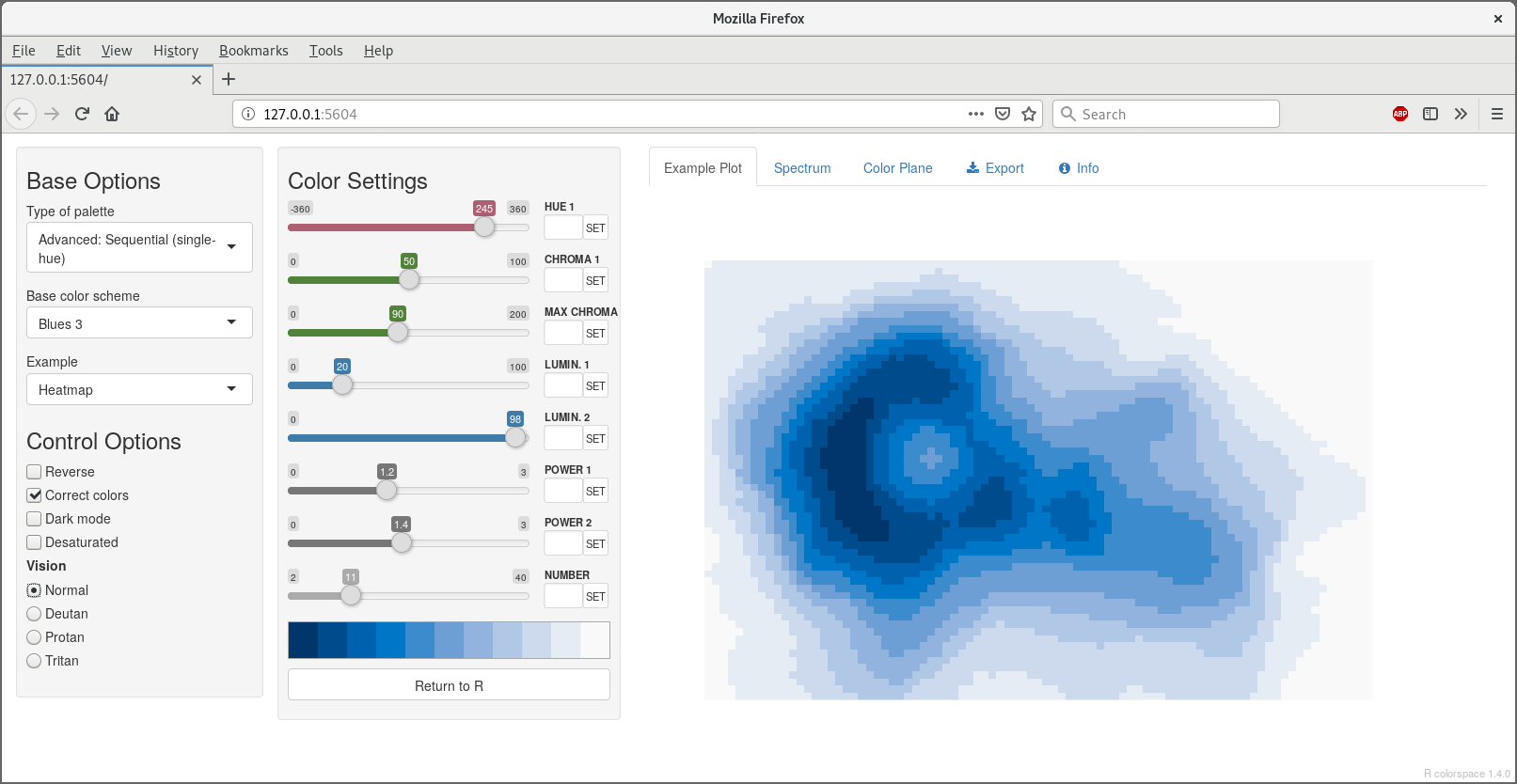 HCL-Based Color Palettes • colorspace